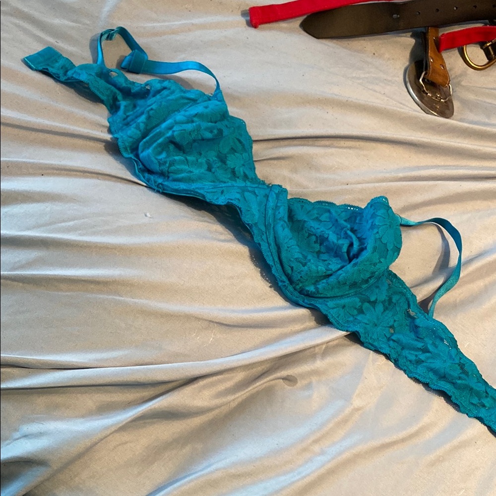 No Boundaries Teal Lace Bra